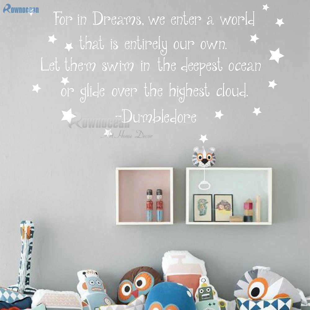 Albus Dumbledore Quote Decal For In Dreams We Enter A World Harry