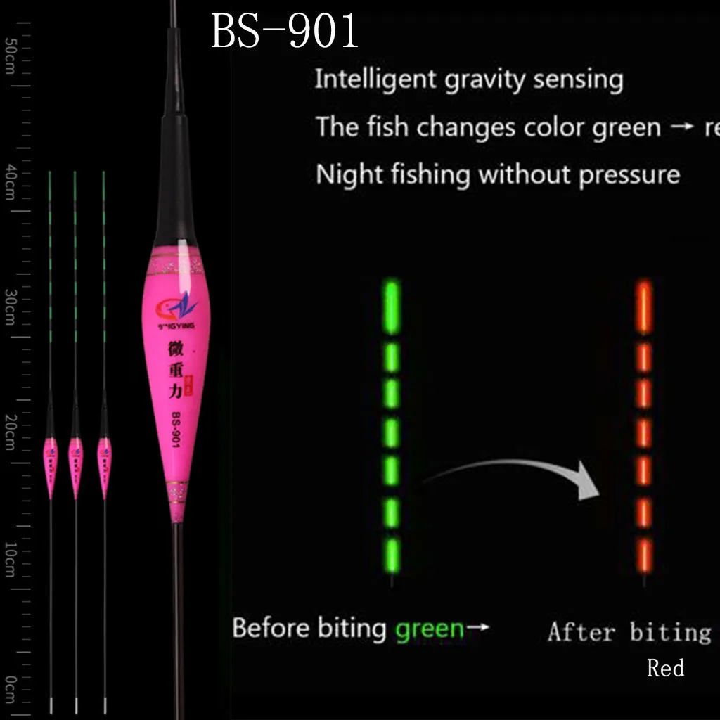 Умный поплавок для рыбалки, ночной Световой поплавок, светодиодный светильник, автоматически напоминающий набор поплавков для рыбалки, буй, поплавок, рыболовный светильник