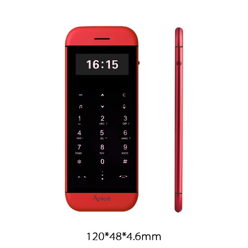 Anica T5 MP3 FM dual sim card bluetooth dialer OLED display touch key sync anti lost