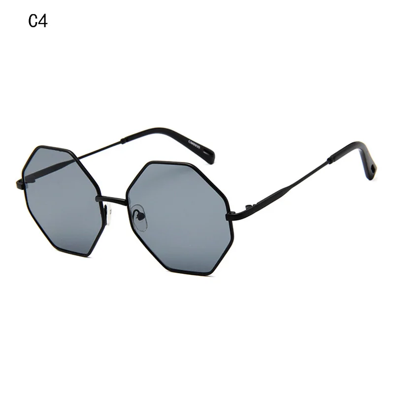 Новинка, женские роскошные солнцезащитные очки, фирменный дизайн, маленькие полигональные солнцезащитные очки, квадратные оттенки, Женские Ретро Восьмиугольные солнцезащитные очки, UV400 - Цвет линз: C4