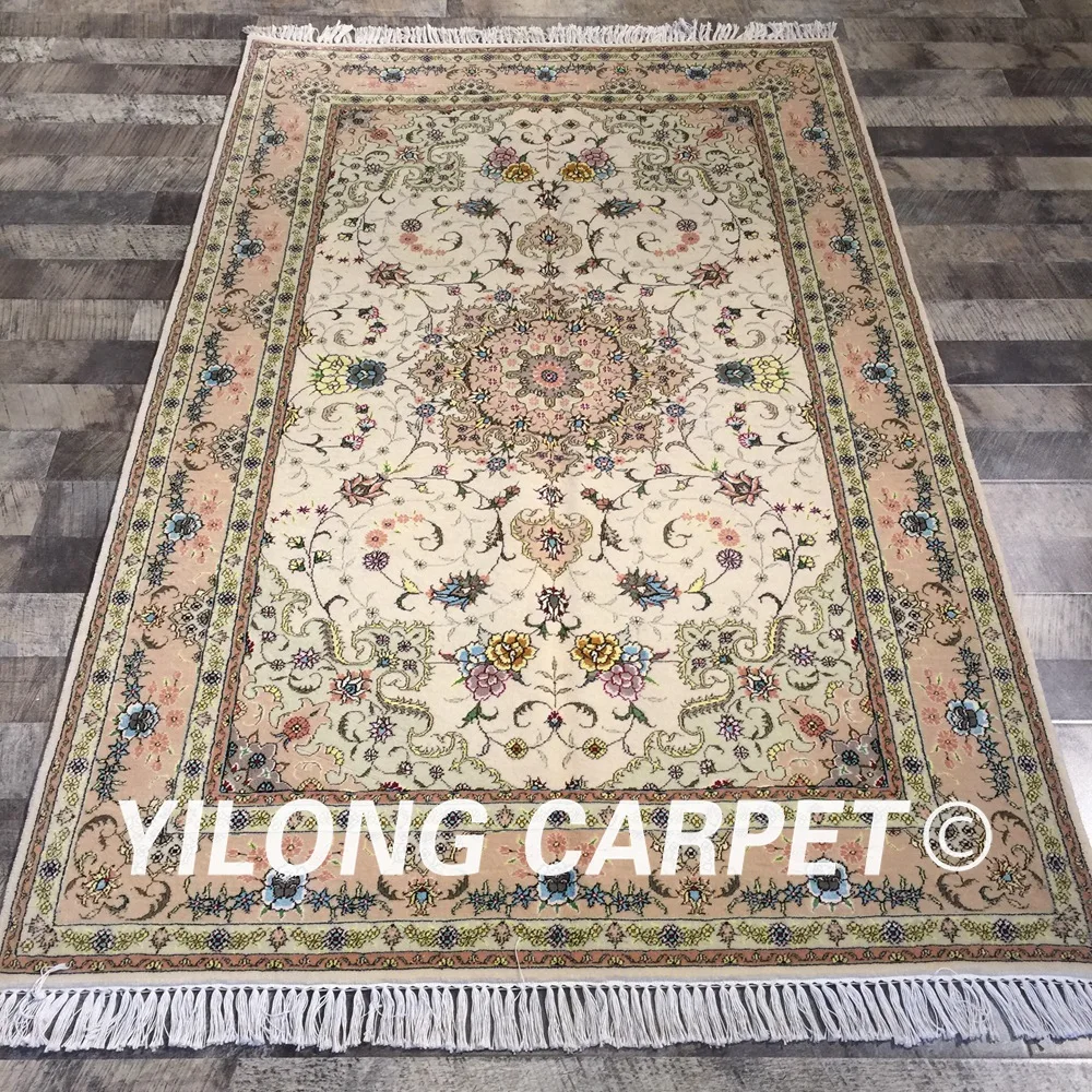 Yilong 4'x6' украшение гостиной ручной работы персидский ковер ковёр из шелка и шерсти красочный(WY2089S4x6