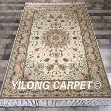 Yilong 4'x6' украшение гостиной ручной работы персидский ковер ковёр из шелка и шерсти красочный(WY2089S4x6