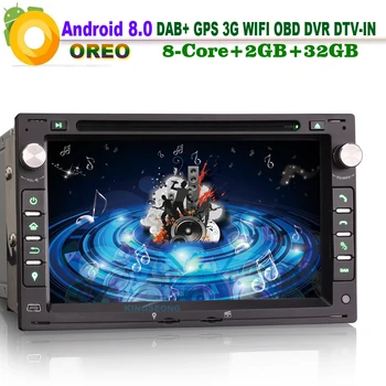 

8-Kern Android 8.0 DAB+ Autoradio Radio RDS DVD DVB-T2-IN Bluetooth Navi CAM-IN GPS Car CD player FOR VW PASSAT B5 SHARAN BORA