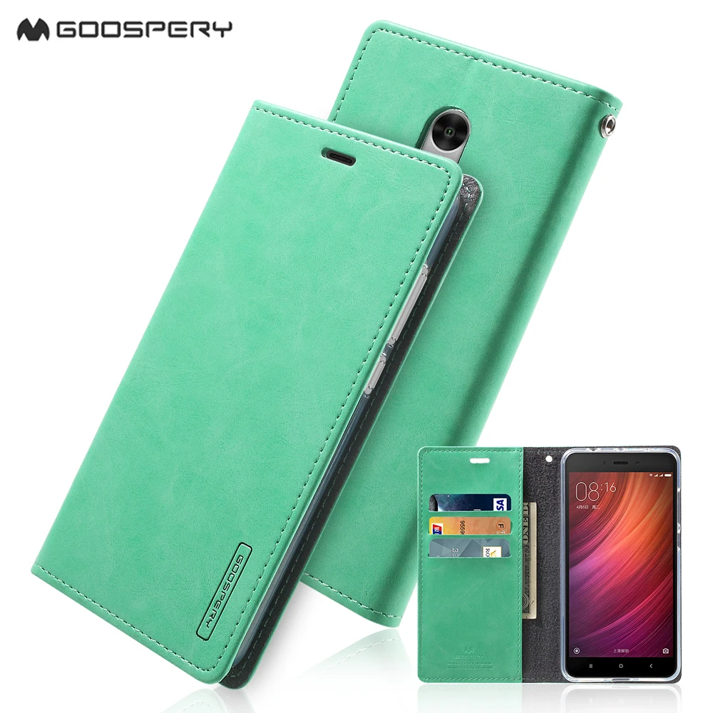 fundas capa coque for Xiaomi Redmi Note 4 Bag MERCURY GOOSPERY Blue Moon Flip Leather Wallet Case Xiomi | Мобильные телефоны и