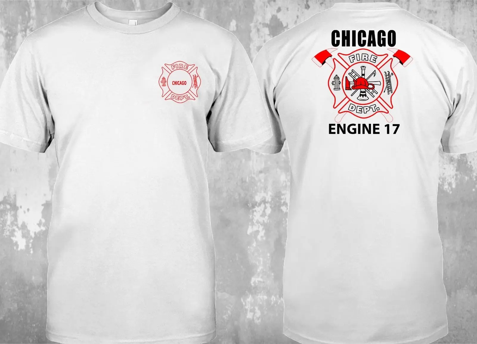 Chicago Engine 17 пожарный отдел пожарный Duty Shirt спасательная футболка