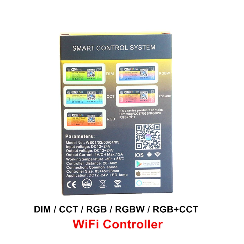 2018 Новое поступление 12В 24В 12А 288 Вт тусклый/CCT/RGB/RGBW/RGB + CCT WiFi умный музыкальный