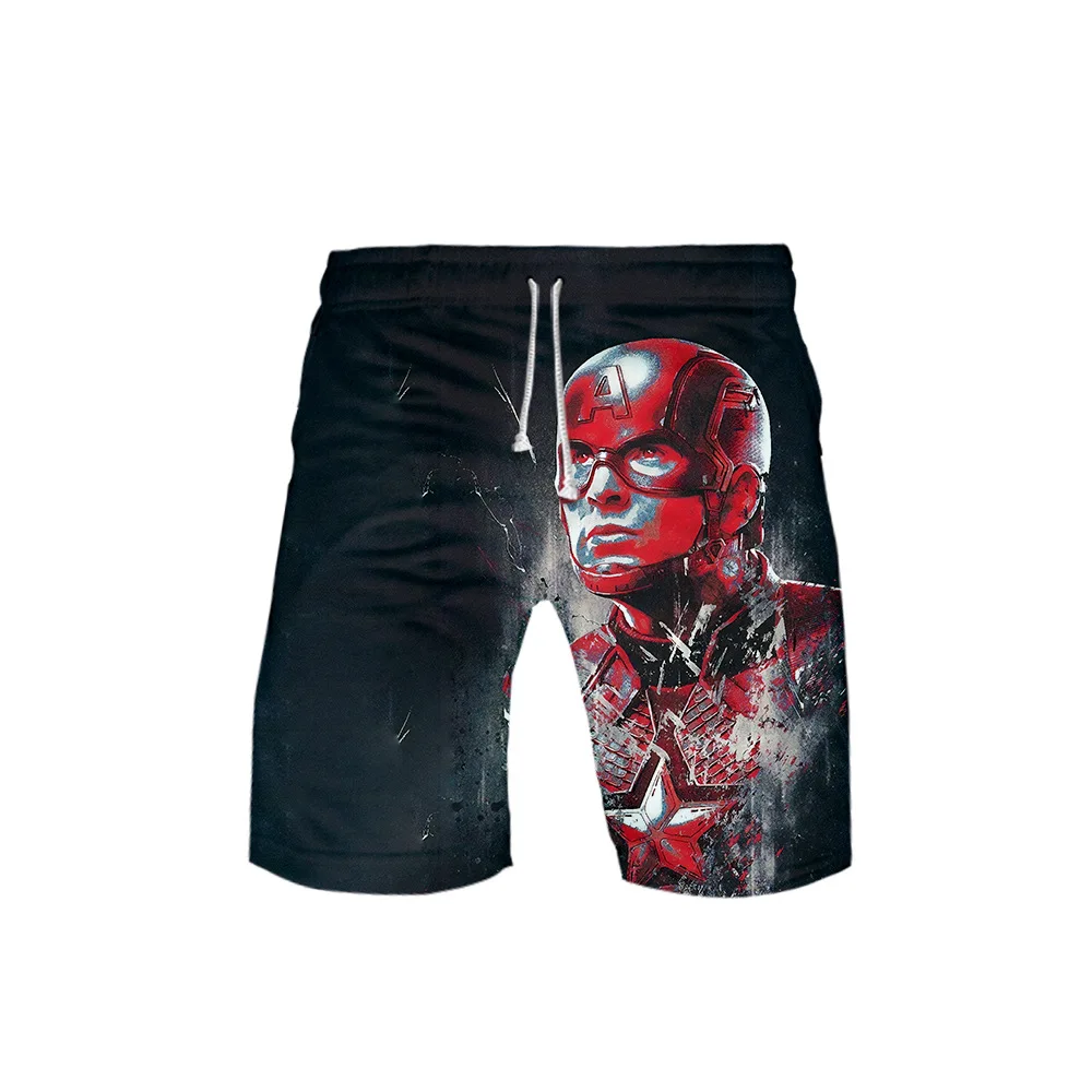 Bodybuilding Fitness Shorts Avengers End Game 3D Printed Summer Brand Clothing Causal Breathable Beach Loose Shorts Men's Shorts