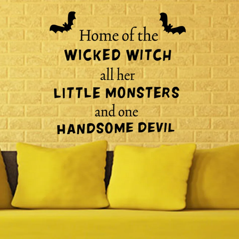 Наклейки для створки с черными буквами на Хэллоуин|wall sticker|window displaywall sticker letters |