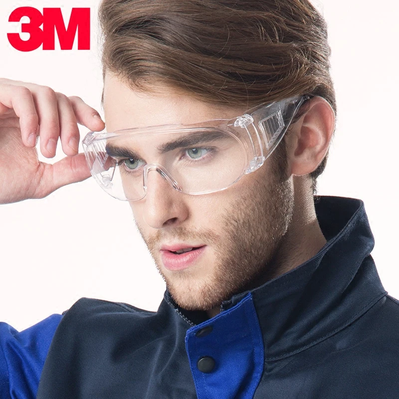 3M 1611 Goggles Clear Lens Eye Protection Glasses Visitor Specs cycling Goggles Transparent