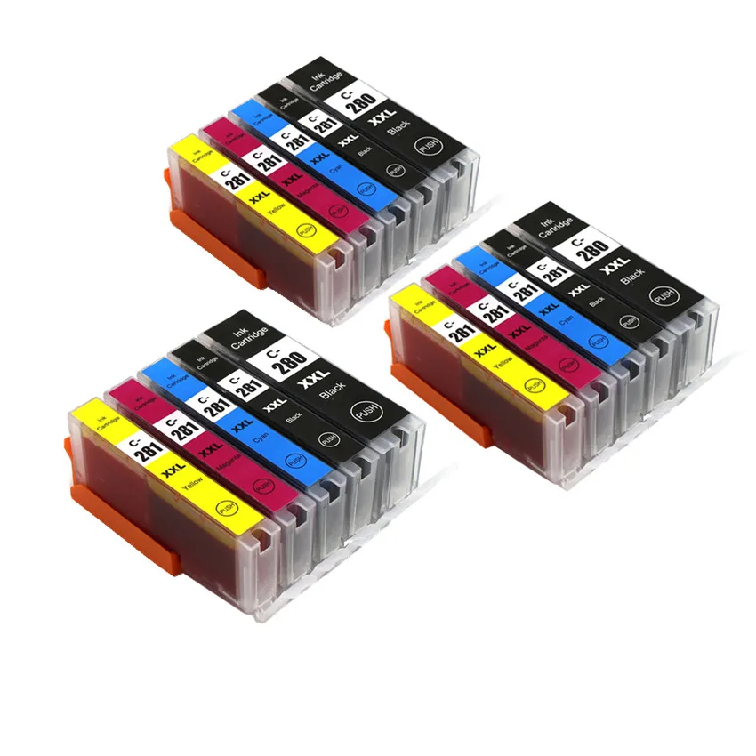 10 шт. картриджи для принтера canon PIXMA TR7520 TR8520 TS6120 TS8120 TS9120|Чернильные картриджи| |