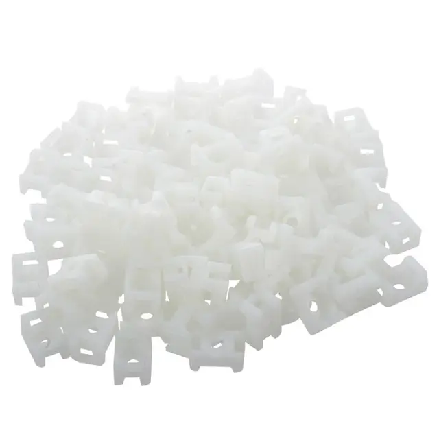 4.5mm Cable Tie Mount Wire Buddle Saddle Type Plastic Holder White