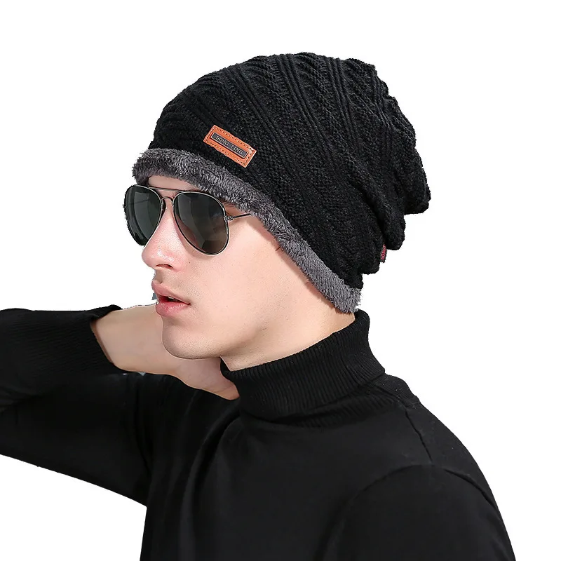 Men Beanie 2016 Fashion Velvet Wool Winter Hat Outdoors Increase