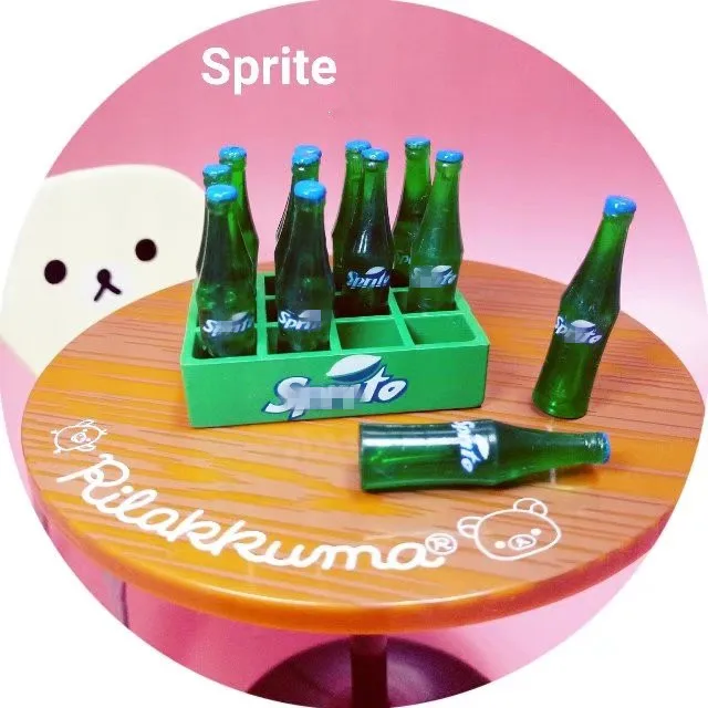 12pcs/dozen Mini coke Soda Model Dollhouse Miniature Drink Play food Doll House blyth BJD 1/6 Doll Toy kitchen food for barbie