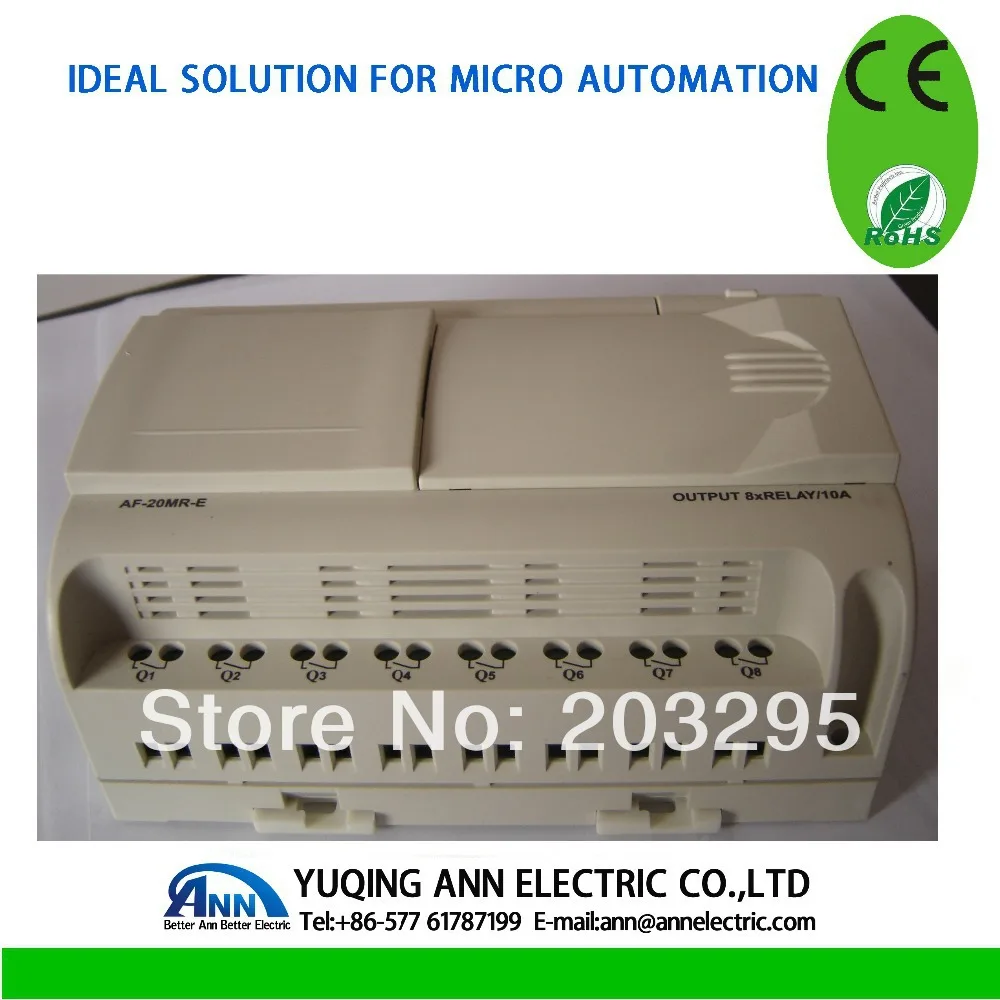 smart PLC AF-20MR-E2 with HMI12-24VDC 12 points DC input 8 points relay output (without analog input)