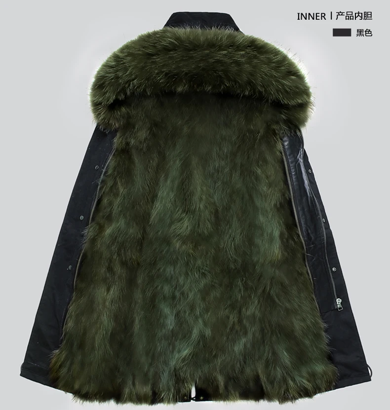 AYUNSUE пальто с натуральным мехом, мужская зимняя куртка, натуральный мех енота, пальто с капюшоном, теплые длинные куртки размера плюс, мужские парки LSY080391 KJ811