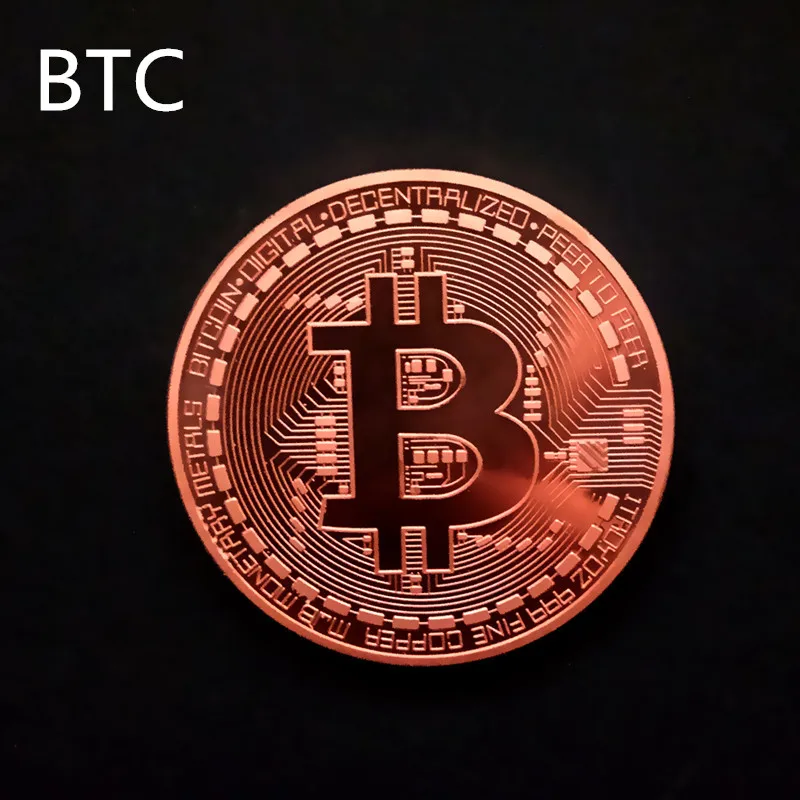 Позолоченная Виртуальная металлическая памятная монета биткоины сувенир искусство коллекционный бизнес подарок праздничное украшение подарок античный Im - Цвет: BTC
