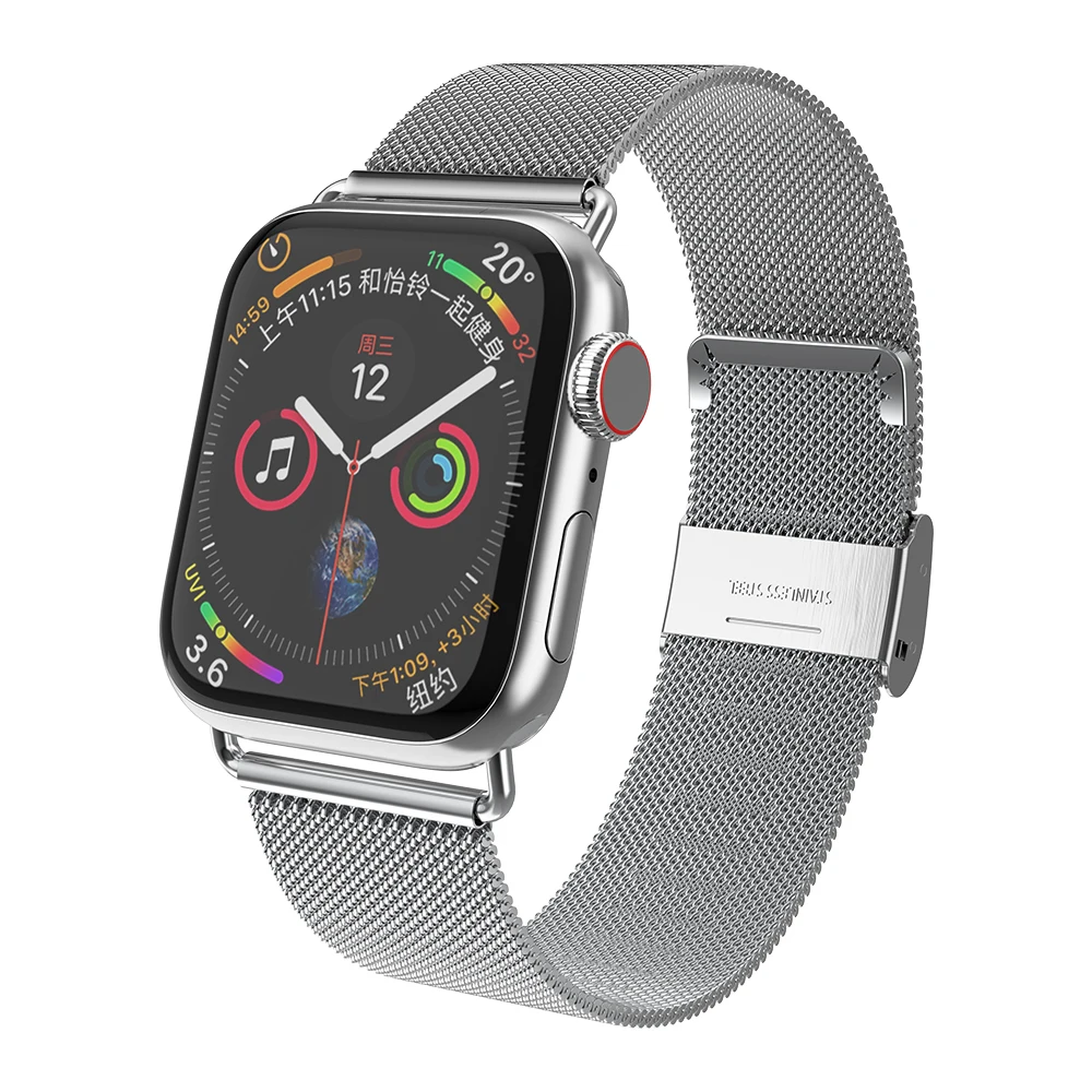 HOCO Milanese Loop для Apple Watch 5 4 3 2 1 Band 44 мм 40 38 iWatch Series Ремешок из нержавеющей стали Ремень