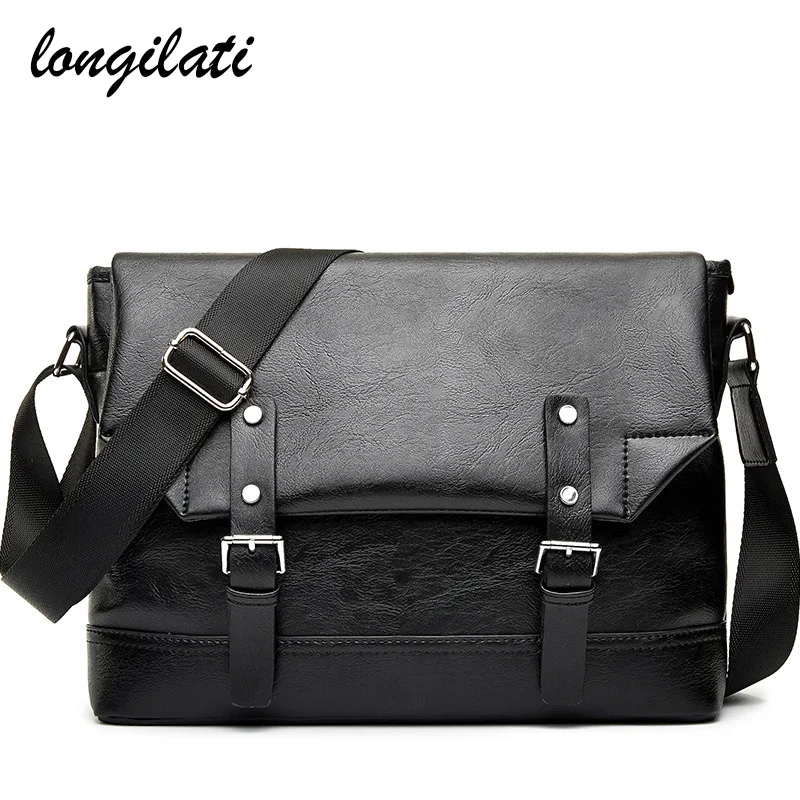 

Men Messenger Bag Men's Leather Shoulder Bags Vintage Envelope Crossbody Bag Casual Travel Business Work Bag Bolsas Maleta sac