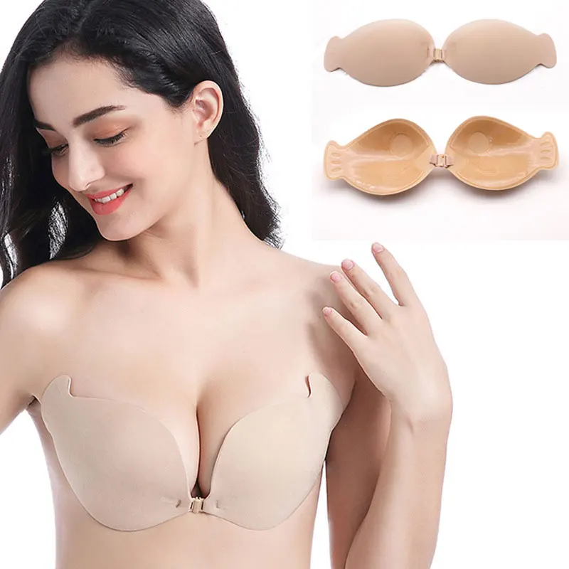

Sexy Push Up Strapless Bra Seamless Invisible Silicone Sticky Bra Strapless Bras for Women Self Adhesive Sexy Bras