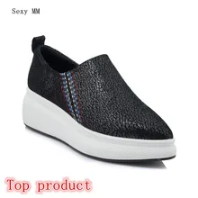 Студенческая сумка из натуральной кожи; женские лоферы на плоской платформе; женская обувь без шнуровки; Повседневная прогулочная обувь на плоской подошве высокого качества