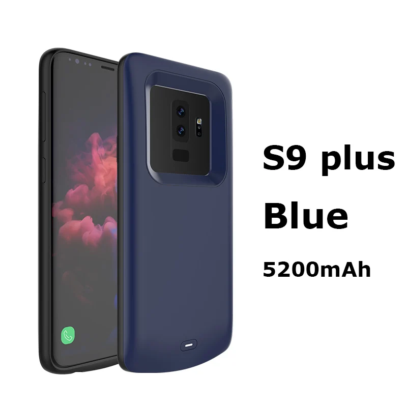 Чехол для зарядки аккумулятора для samsung s8 plus S8+ Note 8 9, запасная упаковка, чехол для зарядного устройства для Galaxy S9 S9+ Note 9 - Цвет: S9plus Blue 5200mAh