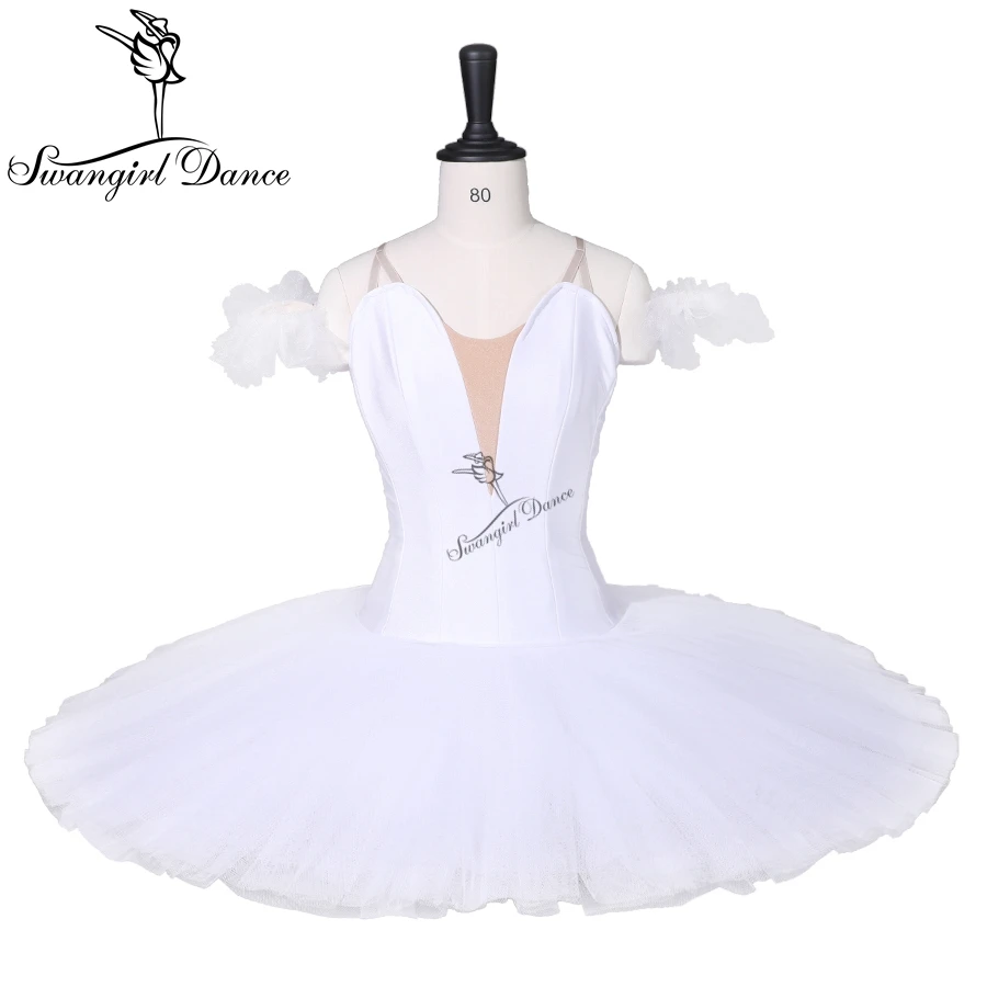 

Adult White Porfessional Pancake Tutu Girls Swan Lake Black Ballerina Costumes Classical Peformance Tutu Dress BT9111F