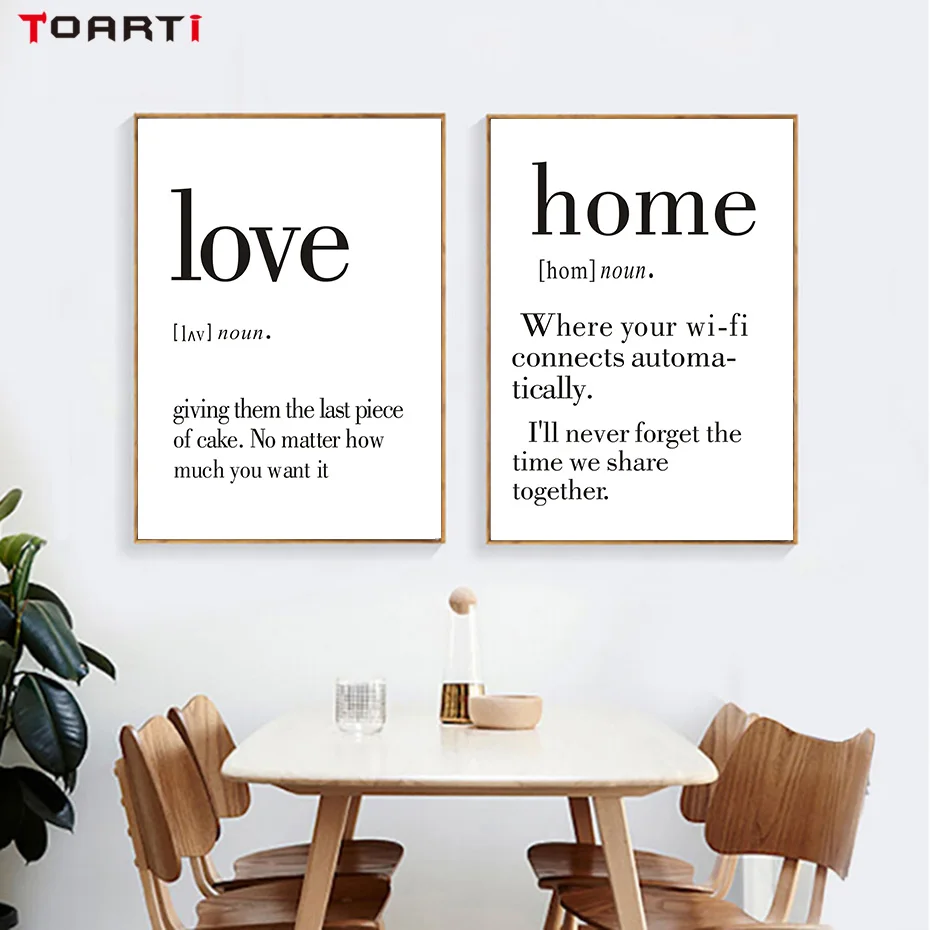 Family&Friend Sweet Life Quotes Wall Art Painting Minimalist Nordic Posters&Prints Living Room Decoration Picture Christmas Gift (3)
