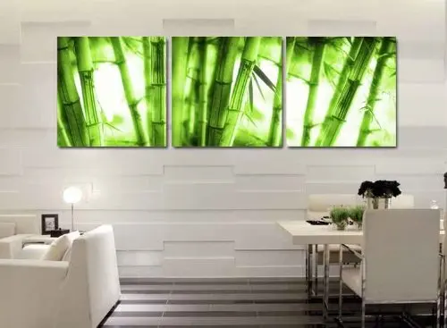 Canvas green bamboo 3 classic style decorative wall landscape painting art printing framed XJDC12-82 | Дом и сад
