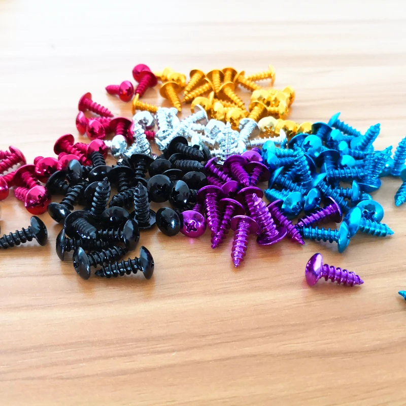 

10pc/lot M5x16 aluminum motorcycle screw colorful color motorbike motor bicycle Motorcycle self-tapping screws M5*16 screw