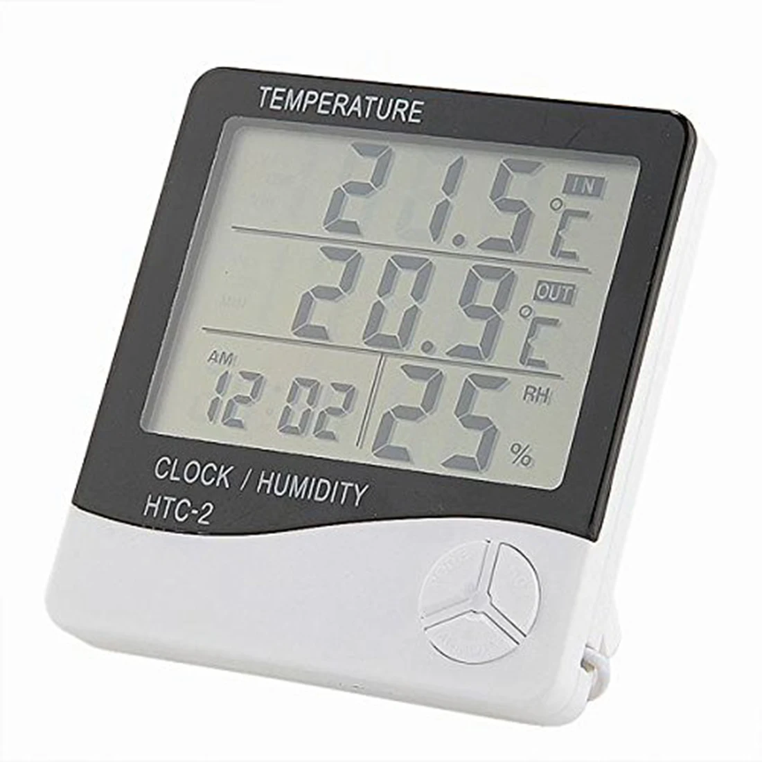

HTC-2 Digital LCD Thermometer Hygrometer Electronic Temperature Humidity Meter Weather Station Indoor Outdoor Tester Alarm Clock