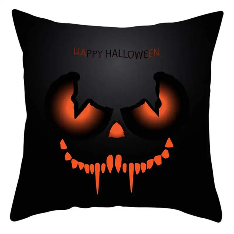 

Dropshipping Halloween Decorative Pillowcase Peach Velvet Pillowcase Ghost-pattern Skeletons-pattern Halloween Pillow Case