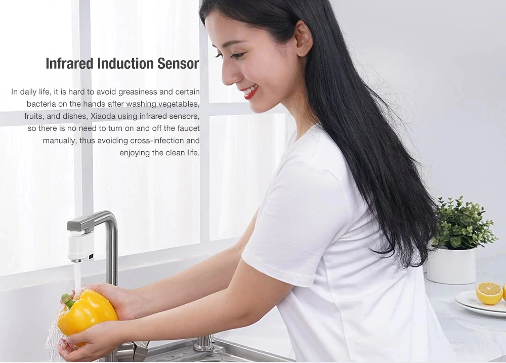 Xiaomi ZAJIA автоматическое сенсорное инфракрасное Индукционное устройство для экономии воды для кухни ванной раковины кран COD