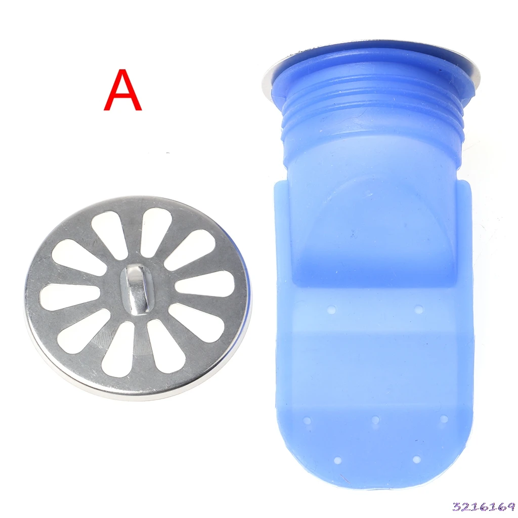 Синяя пробка для ванной Душевой Слив для раковины пробка фильтра пробка аксессуар - Цвет: A-Large-long