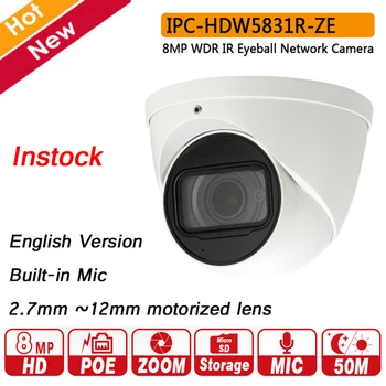 

Instock POE IP Camera 8MP IPC-HDW5831R-ZE 2.7-12mm motorized lens Built-in Mic Max50 IR IP67 H.265 Security Network CCTV Camera