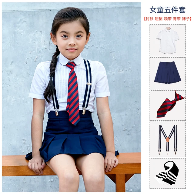 2019 new children cotton japanese korean student school uniforms set