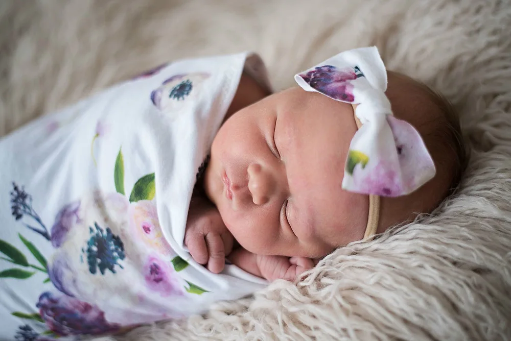 0-2 Months Baby Muslin Swaddle Blankets And Headband Set Cotton Soft Newborn Infant Swaddle Baby Sleeping Wrap Photography Prop (4)