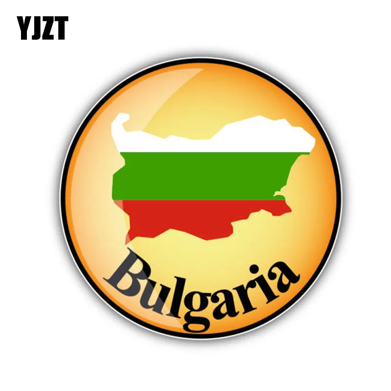

YJZT 12CM*12CM Car Styling Bulgaria Map Flag Window Car Sticker Decal 6-1330