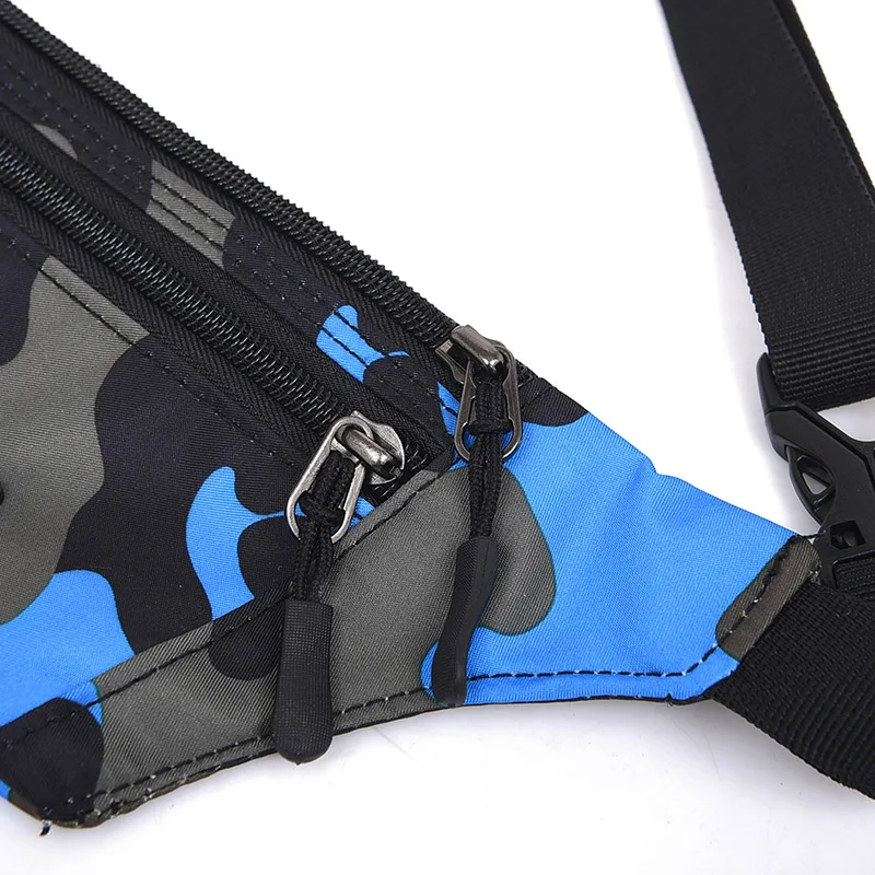 

Three zippered pockets Camouflage Waist Bag Pack Bum Pouch for Walking Climbing Running Outdoor Sports ZJ55