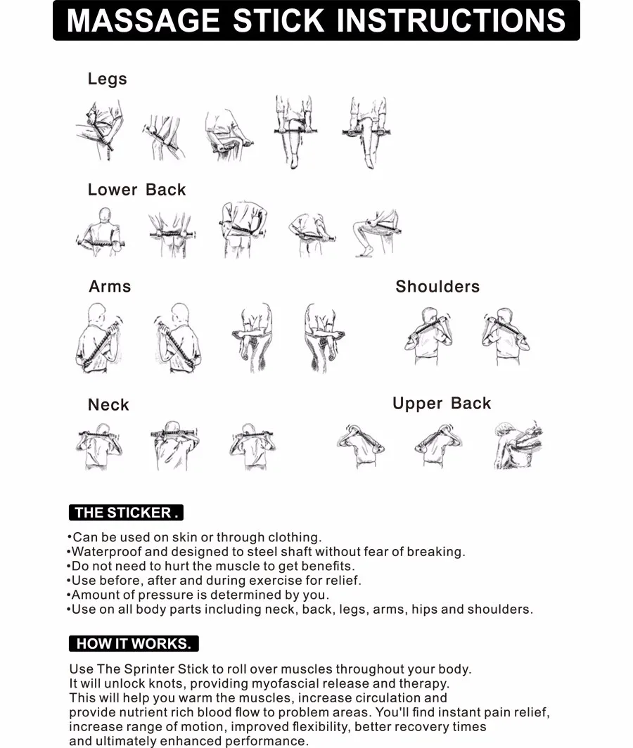 Aliviar a Fadiga para Yoga Ferramentas de Cuidados Muscle Massager Rolo Vara - 9 Engrenagem Gym Perna Traseira Corpo Gatilho Ponto Fisioterapia Saúde 6 14 Cheap Instrumento cuidados c pés