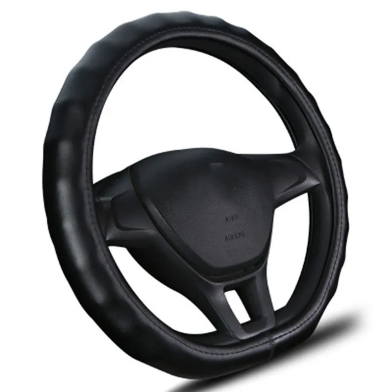 D Ring Shape Steering Wheel Cover Genuine Leather Auto Steering Wheel
