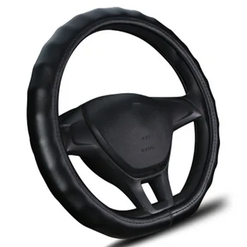 

D Ring Shape Steering Wheel Cover Genuine Leather Auto Steering-Wheel Covers Car Interior Accessories For Volkswagen Polo Golf 7