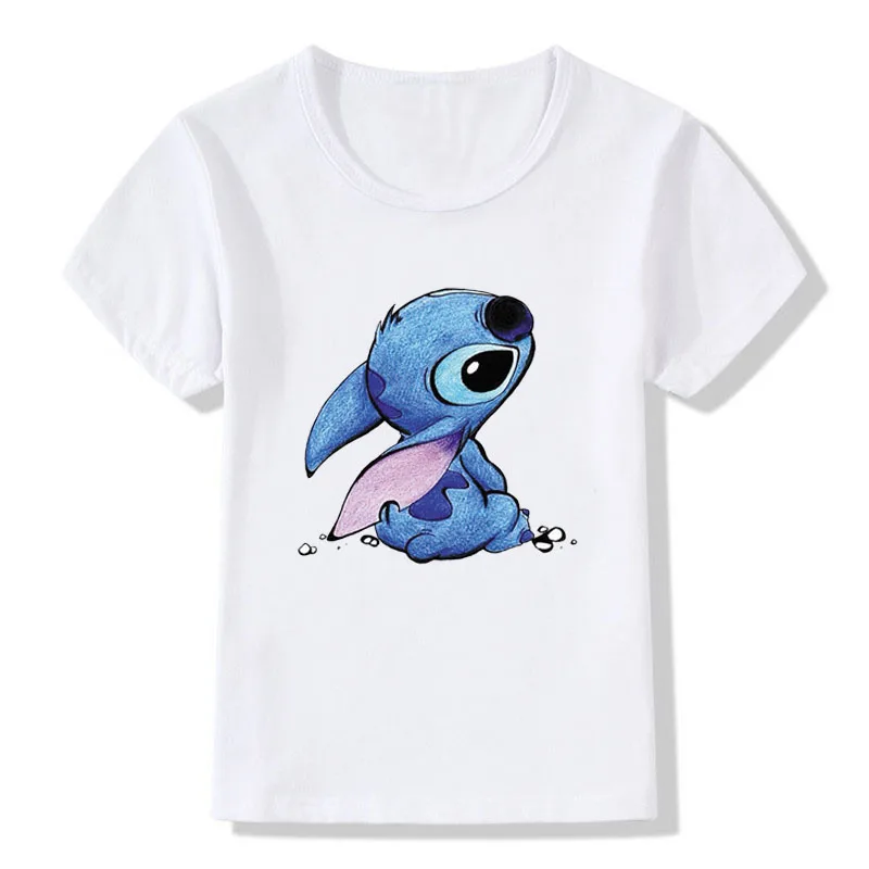 TEESCLUB/футболка для детей с принтом «каваи ЛиЛо»; Высококачественная футболка из модала; летний топ для мальчиков и девочек; Повседневная футболка