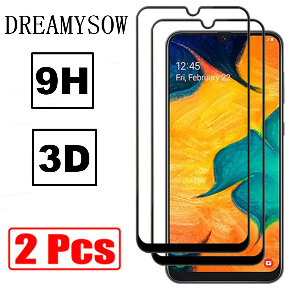 

2PCS Tempered Glass For Samsung Galaxy A50 A30 A20 A40 A70 A20E Screen Protector Full Cover Curved Explosion Film For Galaxy A70
