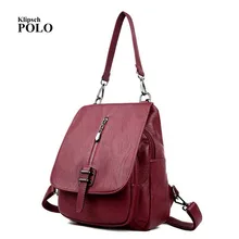 Genuine leather Women Backpacks leather Backpacks student bags For Teenagers Girls Female Travel Back Pack