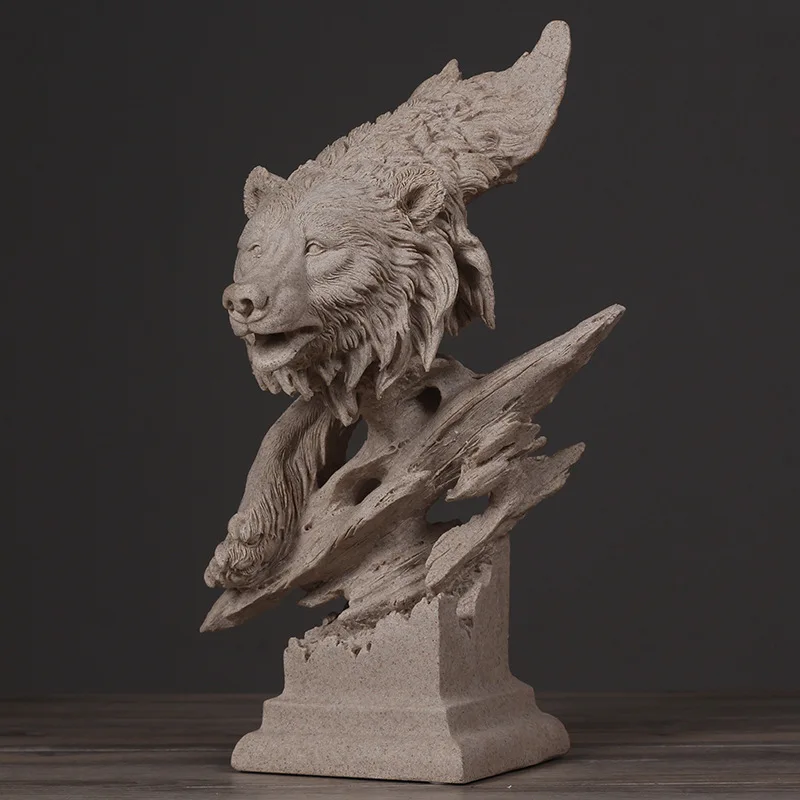 40 CM الأمريكية الدب تمثال نصفي الحيوان شكل المعيشة غرفة نوم حامل تلفاز الحجر الرملي الحرف الإكسسوارات المنزلية L3337 40 CM الأمريكية الدب تمثال نصفي الحيوان شكل المعيشة غرفة نوم حامل تلفاز الحجر الرملي الحرف الإكسسوارات المنزلية L3337