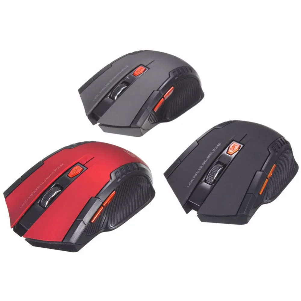 2 4GHz Wireless Mice Mouse Gamer 2400DPI 6 Buttons USB Receiver Optical Gaming Mouse Sem Fio