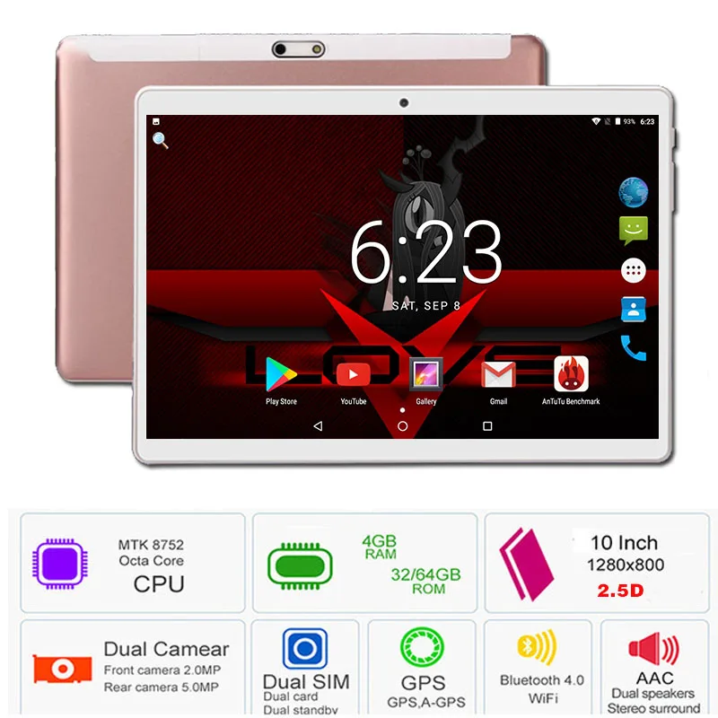 Global Version 10 inch tablet Octa Core 4GB RAM 32GB ROM