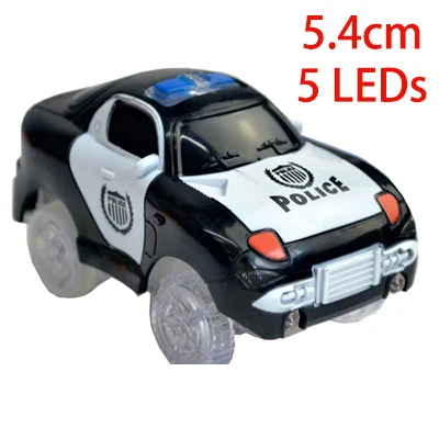 4.4-5.4cm Magic Electronics LED Car Toys With Flashing Lights Educational Toys For Children Birthday Party Gift Play With Tracks 19