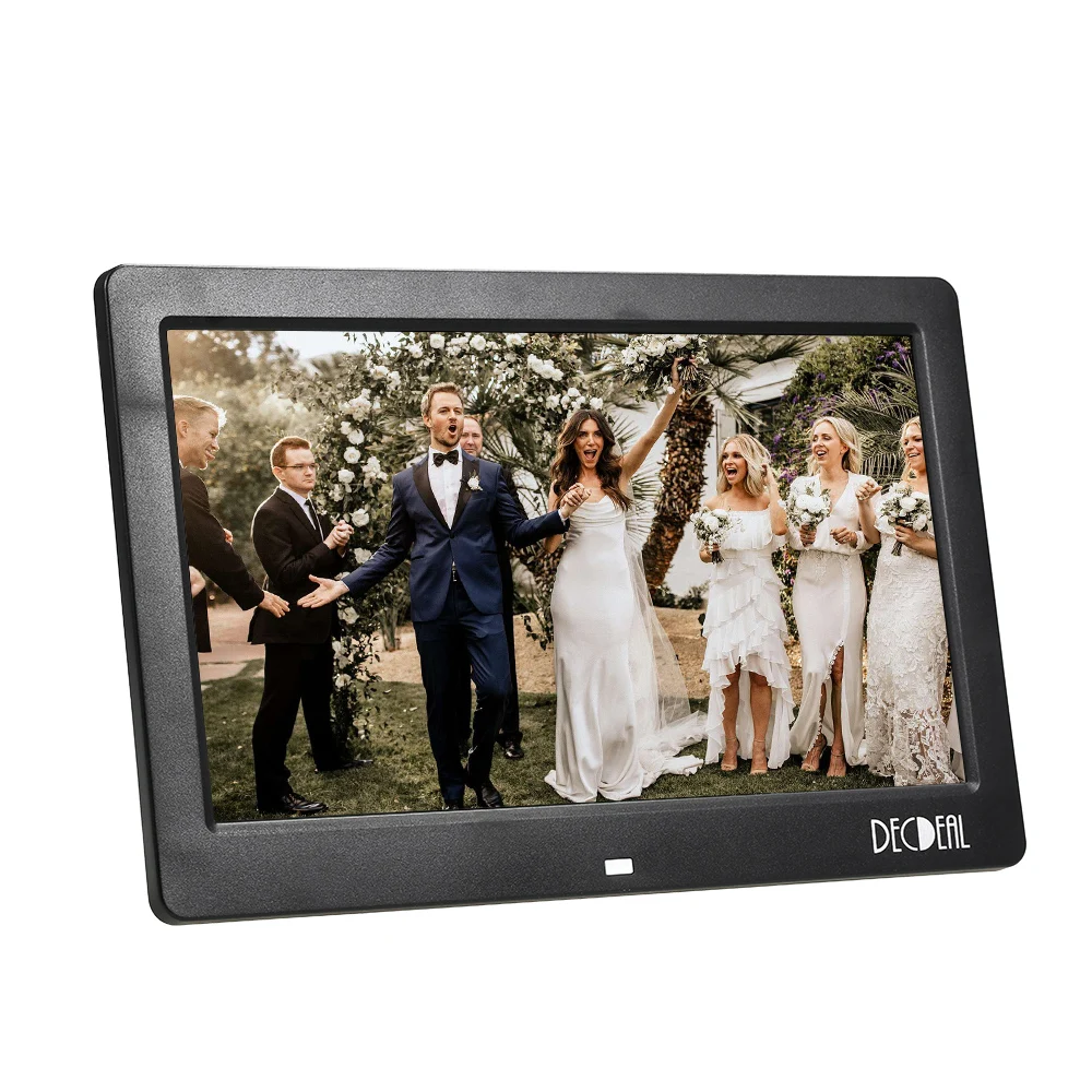 

DECDEAL 7 Inch Digital Photo Frame HD Electronic Album Digitale Picture Music Video SD Card Slots with Remote Control Good Gift