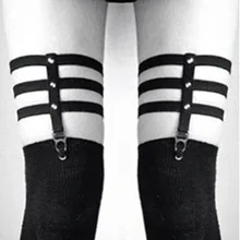 1 шт., Модные женские сексуальные эластичные подвязки в стиле Харадзюку, пояс для связывания, ремень в стиле панк, регулируемый пояс для ног, подвязки, чулки